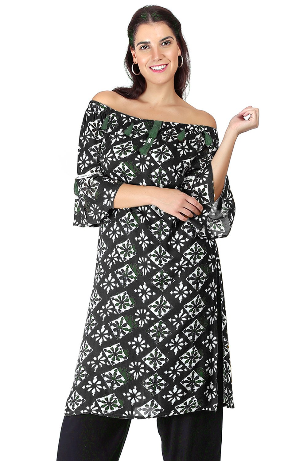 Off Shoulder Neckline kurtis