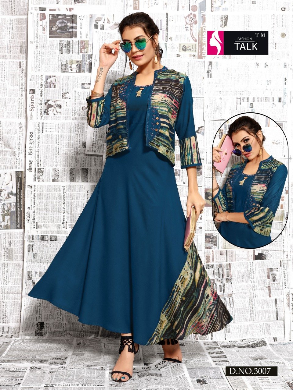 roshni fabrics Women Kurti Ethnic Jacket Set - Buy roshni fabrics Women  Kurti Ethnic Jacket Set Online at Best Prices in India | Flipkart.com