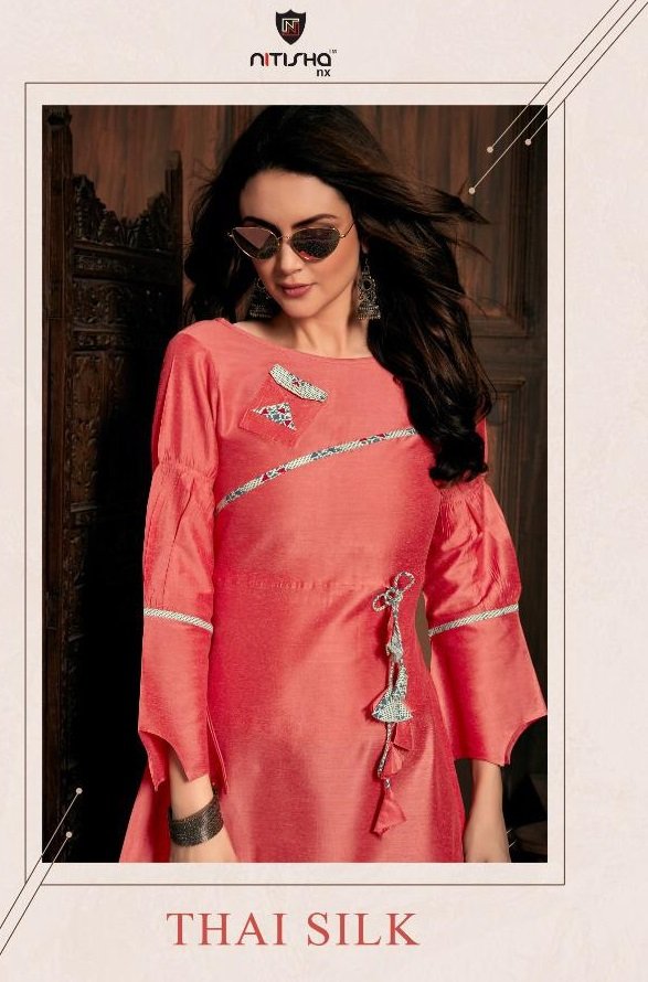 fcityin  Exclusive Banarasi Silk Designer Kurti With Dupatta For Women 
