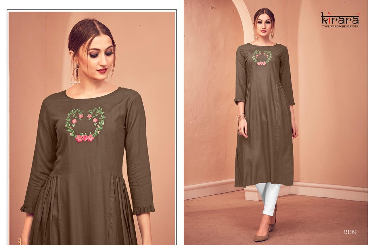 Kirara namo 2 liva rayon casual wear kurti collection wholesale rate