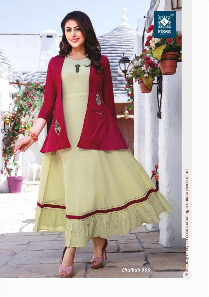 Ruddhi Ikkat organic Cotton Jacket Style Floor Length Kurtis -  textiledeal.in