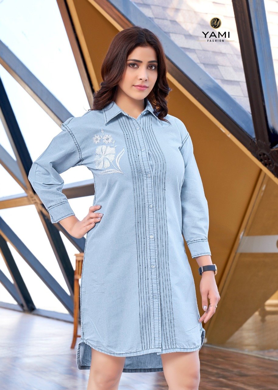 Seriema Wonder Denim Kurti Wholesale Catalog 8 Pcs - Suratfabric.com