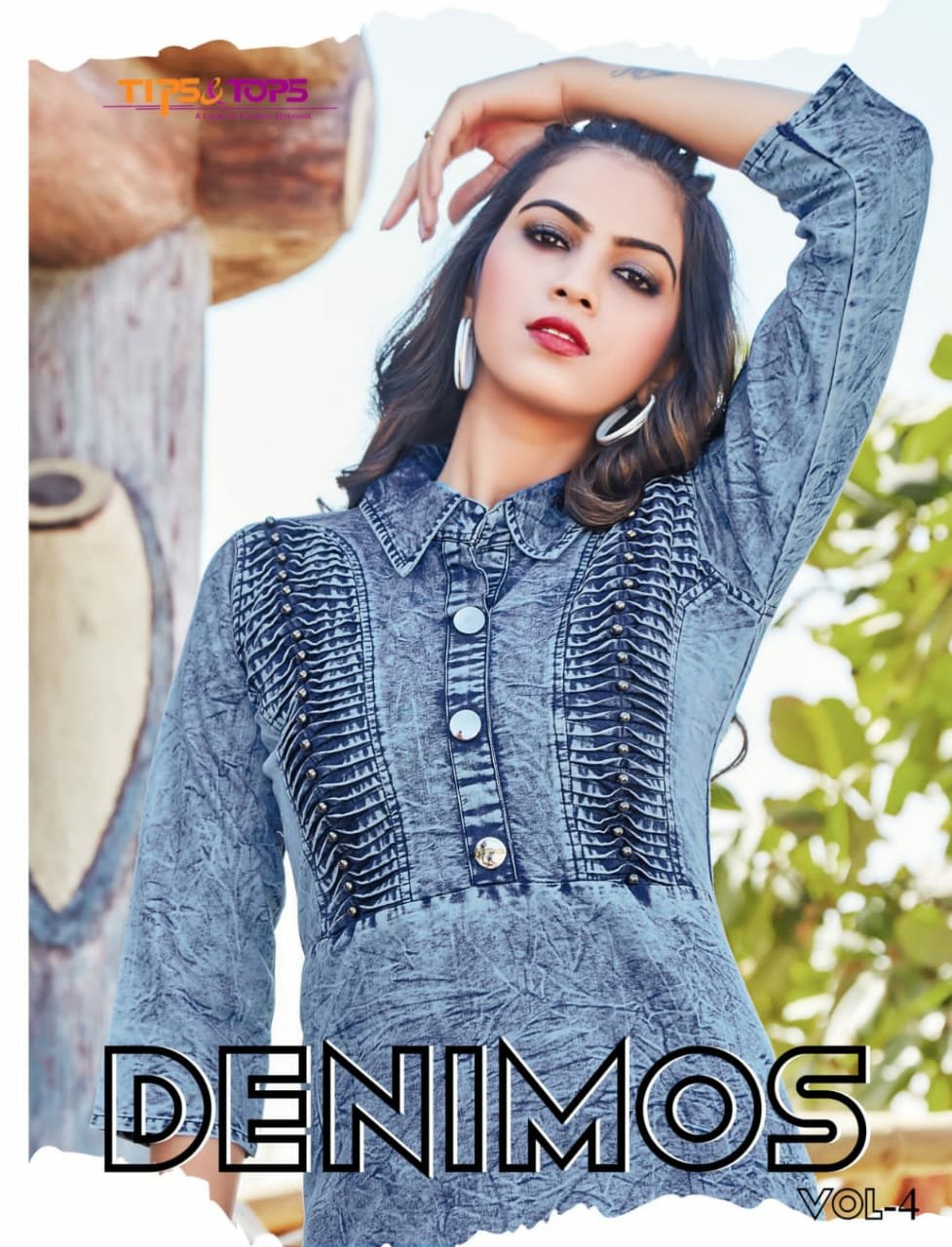 Tips Tops Present Denimos Vol 4 denim western kurtis collection wholesaler