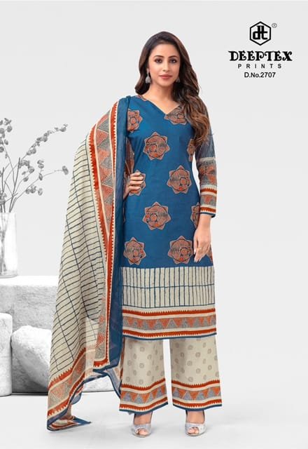 Deeptex Chief Guest Vol 27 The Elegant Lady Cotton Dress Material