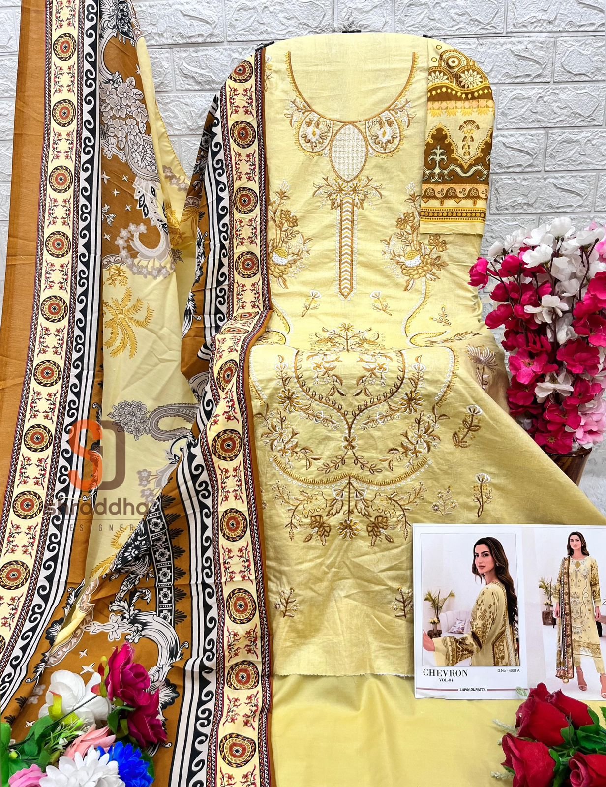Sharddha Designer Chevron Vol 4 Pure Cotton Pakistani Dress Material Collection (8)