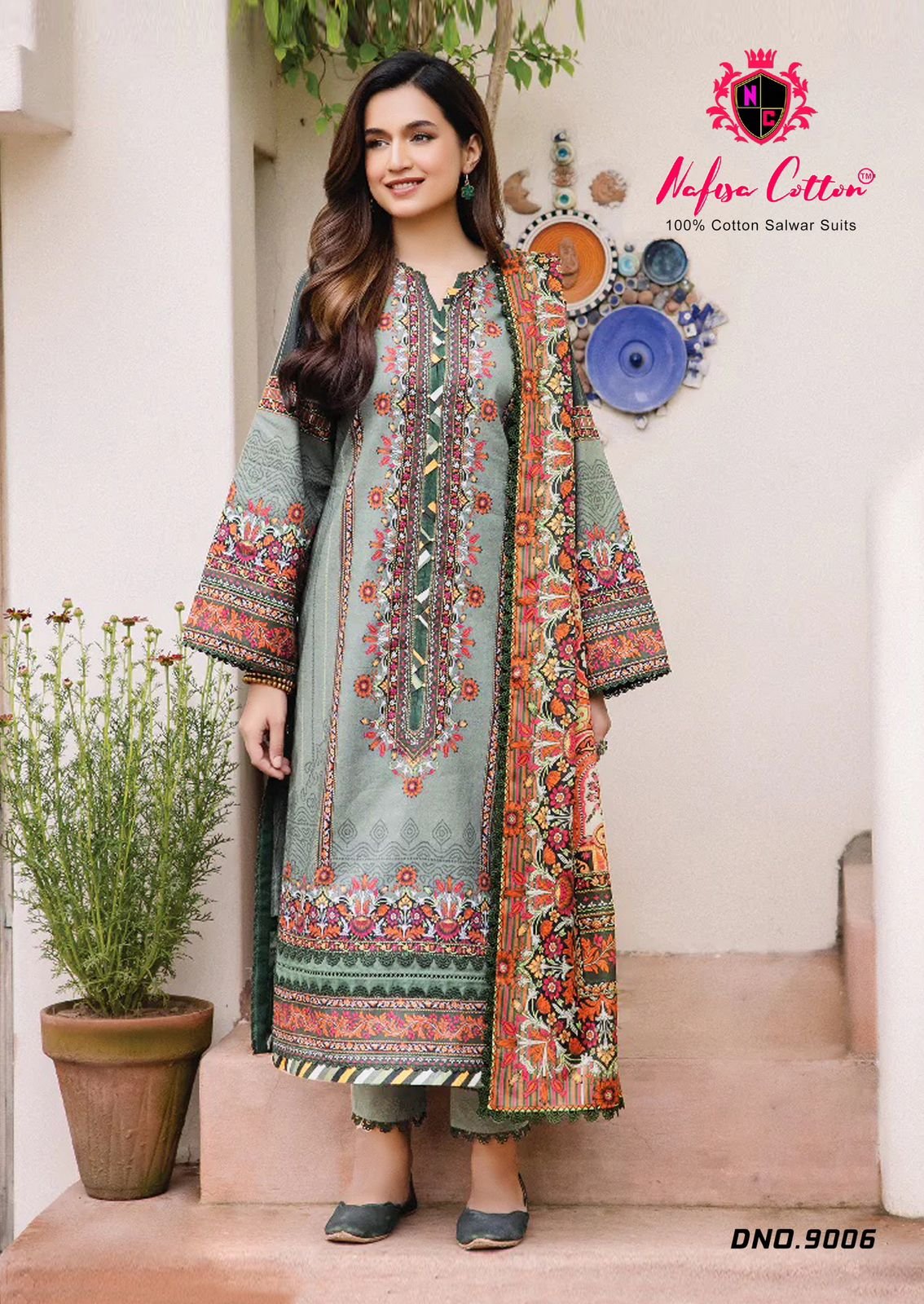 Nafisa Faiza Vol-09 Pakistani Karachi Cotton Dress Material Wholesale (13)